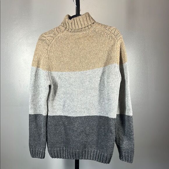 Tasso Elba Colorblock Turtleneck Sweater - Picture 2 of 6